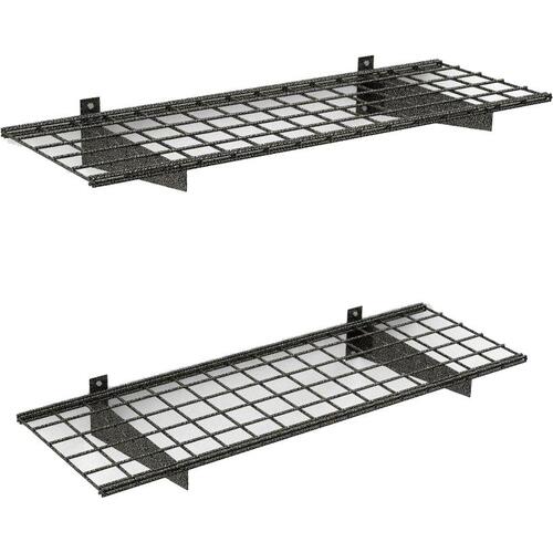 HyLoft 00651 45" x 15" Heavy-Duty Wall Shelf Kit - Hammertone Black