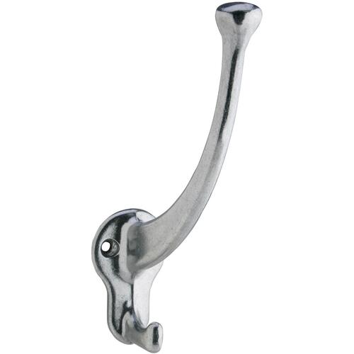 Aluminum Coat and Hat Hook Aluminum Finish Zinc Plated