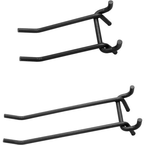 Double Peg Hook Set - pack of 4 - Black