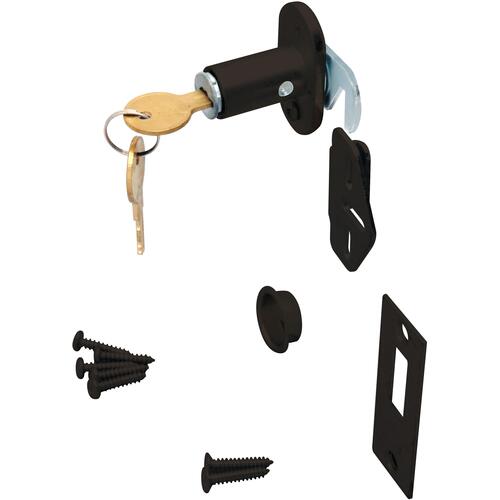 Knape & Vogt CD1064-US10 Keyed Folding Door Lock - Dark Bronze