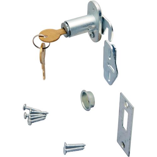 Knape & Vogt CD1064-US26D Keyed Folding Door Lock - Satin Chrome