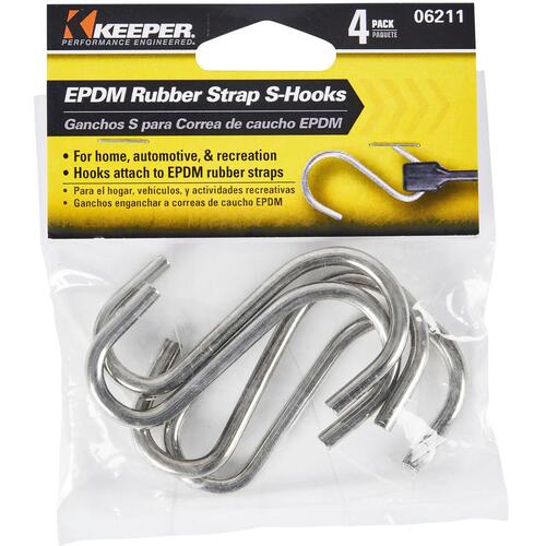 Keeper 06211 Hooks for EPDM Rubber strap - pack of 4 - Polished Chrome