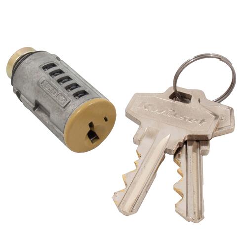 Cylinder for Levers with Square Drive Chassis with SmartKey SC1 Keyway Gold Finish