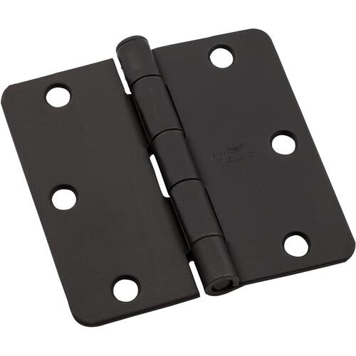 3-1/2" 1/4R Hinge - pack of 3 - Black