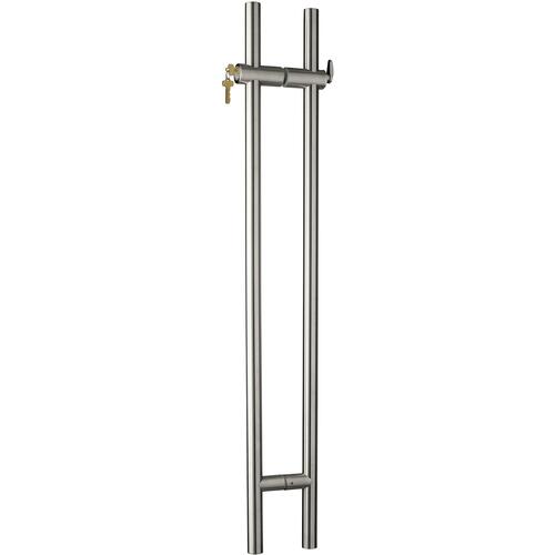 MacPRO MPLLPGSBTB-48.32D 48" Locking Ladder Pulls 1/2" Glass Door - Stainless Steel