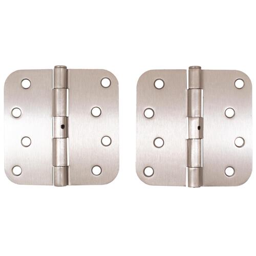 4" 5/8R Standard Hinge NRP - pack of 2 - Satin Nickel