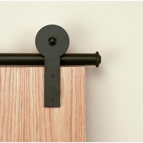 Round Stick Hardware Set with Long Brackets - Matte Black