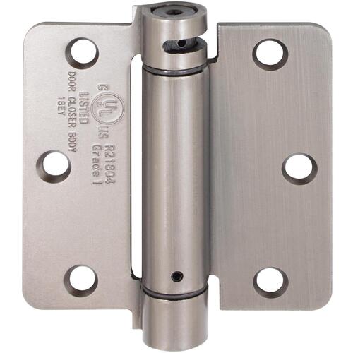 Stone Harbor Hardware S3514SP-15A 3-1/2" 1/4R Adjustable Spring Hinge - Antique Nickel