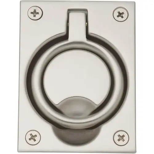 Flush Ring Pull Lifetime Satin Nickel Finish