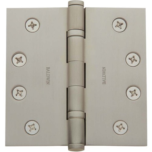 1040.056 4" SQR Plain Bearing Hinge - Satin Nickel