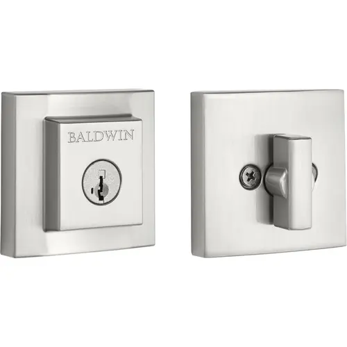 380 SDB 15 SMT RCAL RCS CP 1-Cyl Square Deadbolt - Satin Nickel