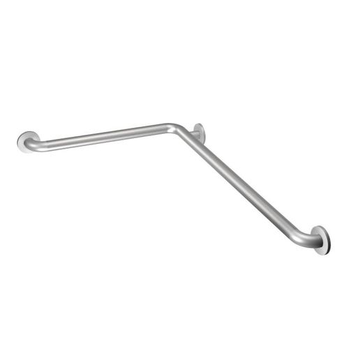 Concealed Screw 24" x 48" L Shaped Grab Bar Peened Stainless Steel Finish