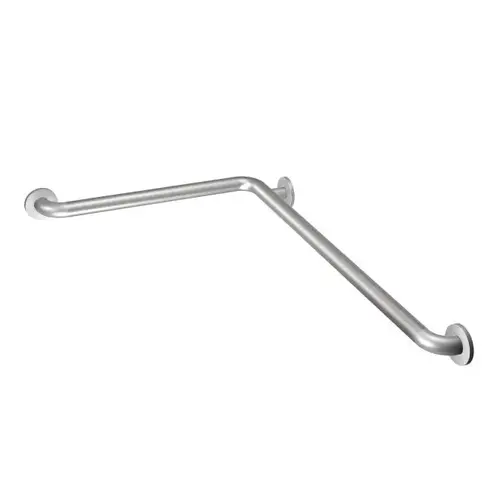 Concealed Screw 24" x 36" L Shaped Grab Bar Peened Stainless Steel Finish