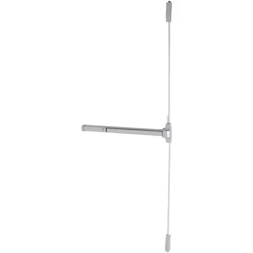 ED1500-V-EO-3 FT-7DH-SP28 3' Exit Device with 7' Vertical Rod - Aluminum