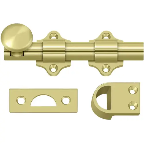 DDB425U3 4" Dutch Door Bolt - Polished Brass