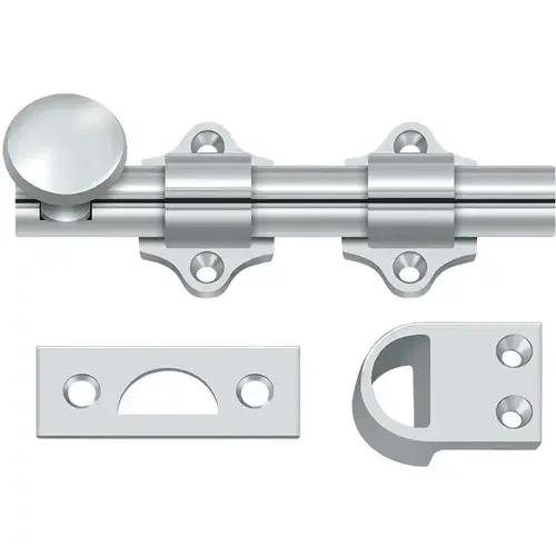 DDB425U26 4" Dutch Door Bolt - Polished Chrome