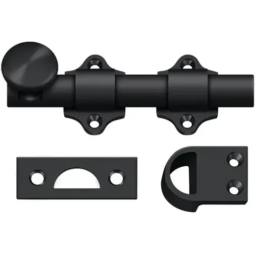 Deltana DDB425U19 DDB425U19 4" Dutch Door Bolt - Matte Black