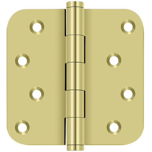 DSB4R53-RZ 4.0" x 5/8R Solid Brass Hinge Pair