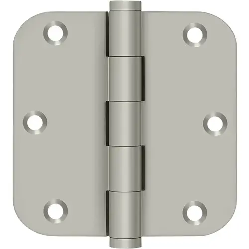 DSB35R515-R 3.5" x 5/8R Solid Brass Hinge Pair Satin Nickel