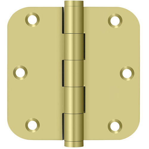 DSB35R53-R 3.5" x 5/8R Solid Brass Hinge Pair