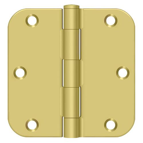 Deltana S35R54 S35R54 3-1/2" 5/8R Standard Hinge - Pair - Satin Brass
