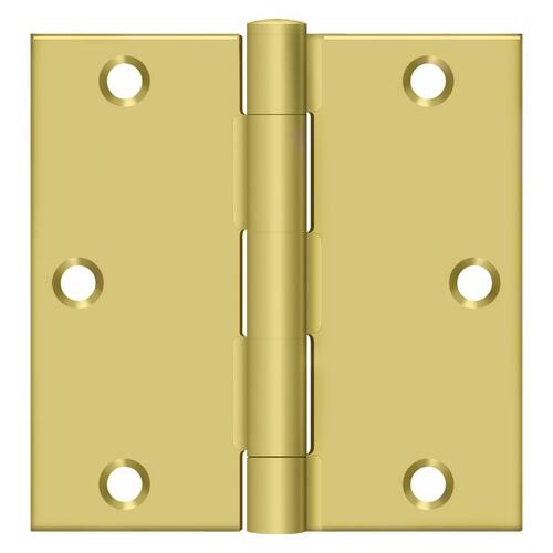 S35U4-R 3-1/2" SQR Standard Hinge - Pair - Satin Brass