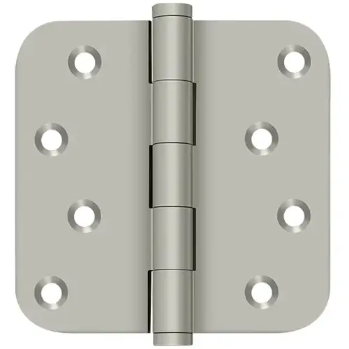 DSB4R515-RZ 4.0" x 5/8R Solid Brass Hinge Pair Satin Nickel