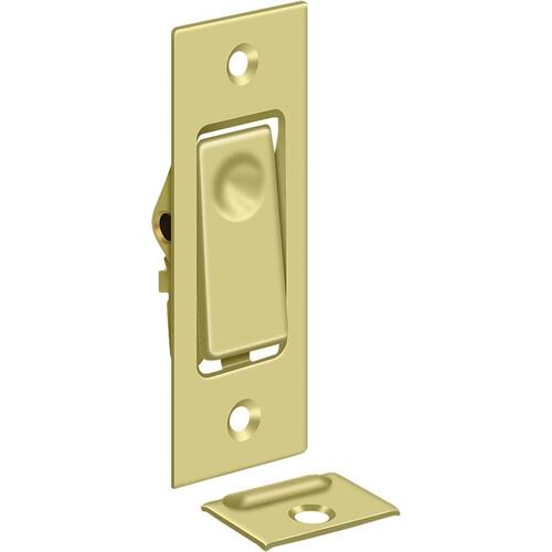 PDB42U3 3" Pocket Door Jamb Bolt - Polished Brass