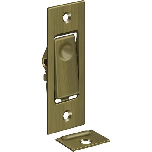 PDB42U5 3" Pocket Door Jamb Bolt - Antique Brass