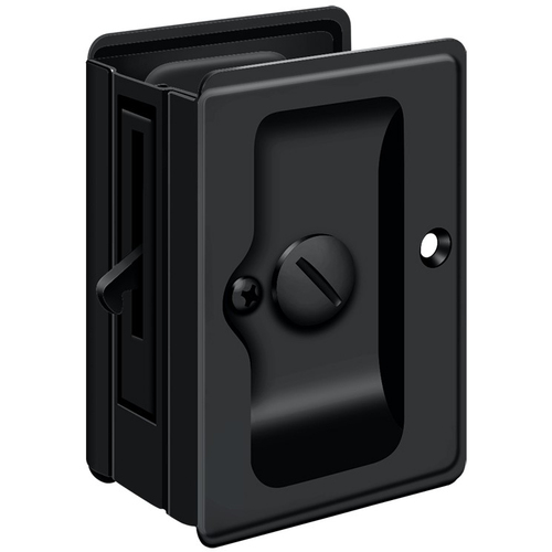 SDLA325U19 Tall Pocket Door Lock Privacy - Matte Black