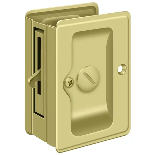 SDLA325U3 Tall Privacy Pocket Lock - Polished Brass