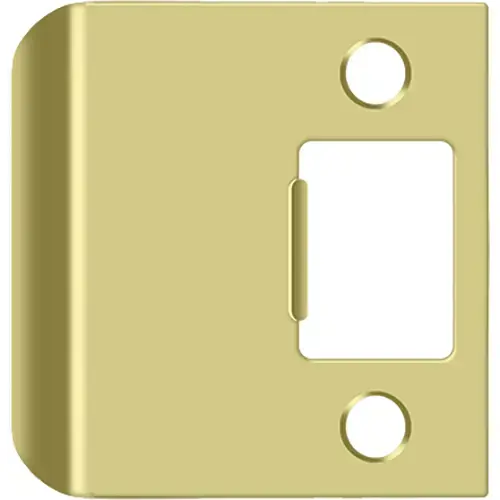 2-1/4" Width Extended Lip Square Cornered Strike Plate Polished Brass - pack of 10