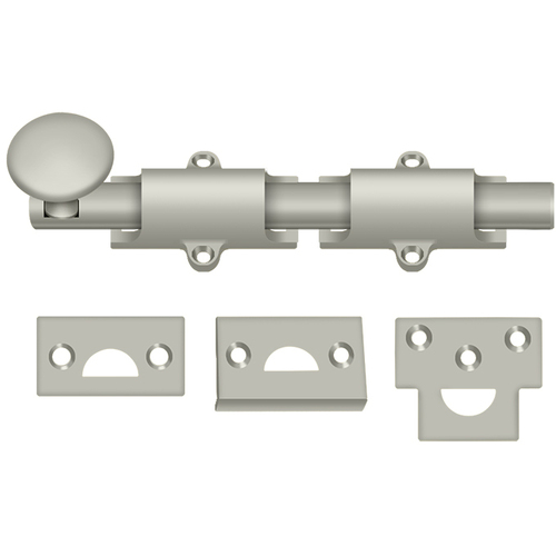 6SB15 6" Surface Bolt - Satin Nickel