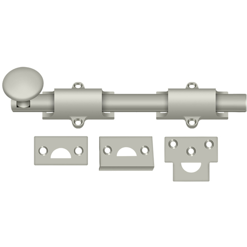 8SB15 8" Surface Bolt - Satin Nickel