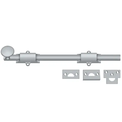 12SB26D 12" Heavy-Duty Surface Bolt - Satin Chrome