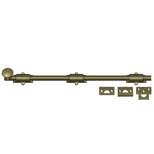 18SB5 18" Heavy-Duty Surface Bolt - Antique Brass