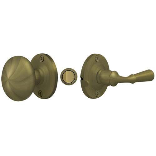 SDL980U5 Tubular Storm Door Lock - Antique Brass