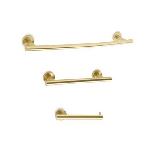 Bathroom Kit with BH26540BBZ Tissue Roll Holder BH26546BBZ Towel Bar BH26543BBZ Towel Bar Golden Champagne Finish