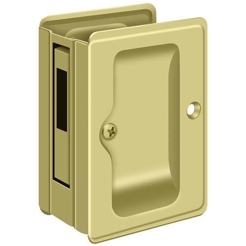 SDAR325U3 Tall Passage Pocket Lock for Converging Doors - Polished Brass