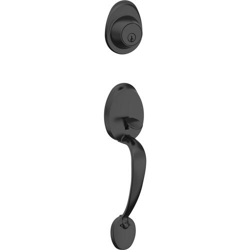 Schlage Residential JH58BAR622 JH58BAR622 Barcelona Handleset for JH59 Trims - Matte Black