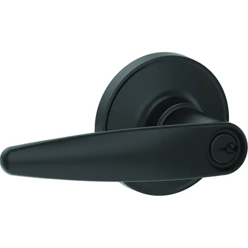 Entry Lock Dover Matte Black Finish with C Keyway, Adjustable Latch and Radius Strike