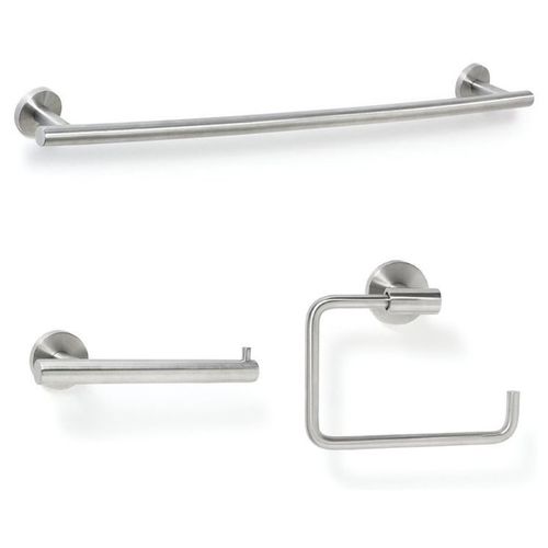 Amerock ARRONDISS3 Bathroom Kit with BH26540SS Tissue Roll Holder BH26541SS Towel Ring BH26544SS Towel Bar Stainless Steel Finish