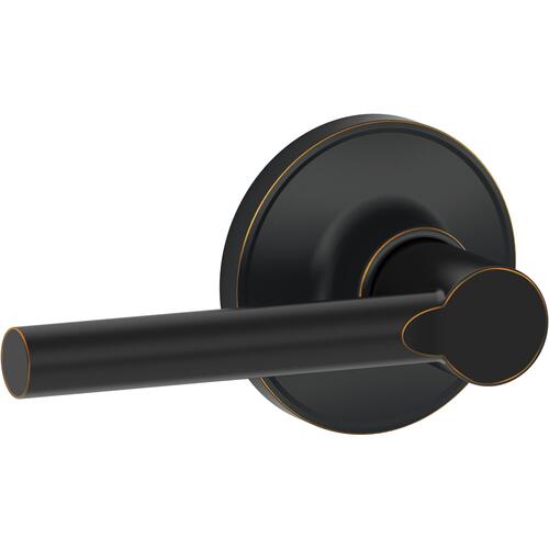 Broadway Lever Passage Lock with Adjustable Latch and Radius Strike Aged Bronze Finish