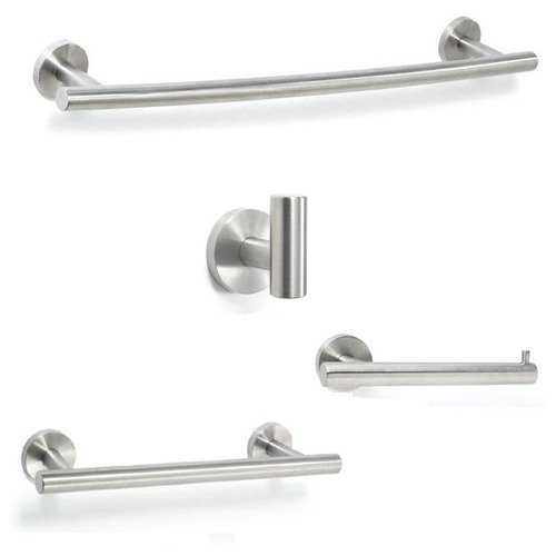 Amerock ARRONDISS6 Bathroom Kit with BH26540SS Tissue Roll Holder BH26546SS Towel Bar BH26543SS Towel Bar BH26542SS Robe Hook Stainless Steel Finish