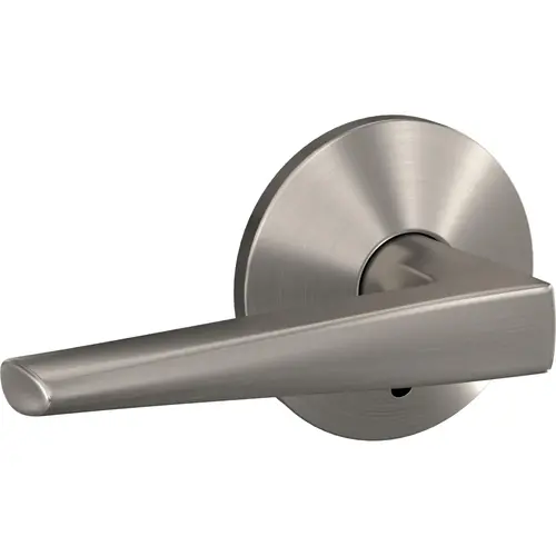 Eller Lever with Kinsler Rose Passage and Privacy Lock with 16600 Latch and 10027 Strike Satin Nickel Finish