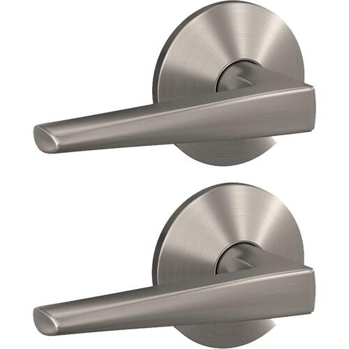 Eller Lever with Kinsler Rose Non Turning Dummy Lock Satin Nickel Finish