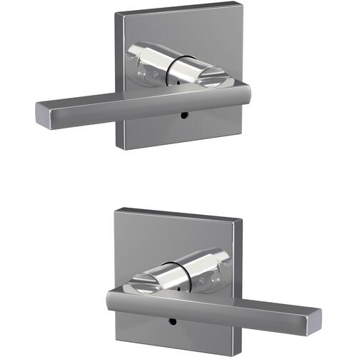 Latitude Lever with Collins Rose Non Turning Dummy Lock Bright Chrome Finish