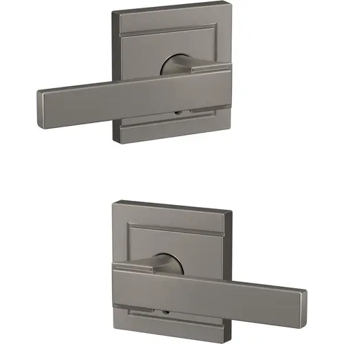 Northbrook Lever with Upland Rose Non Turning Dummy Lock Satin Nickel Finish