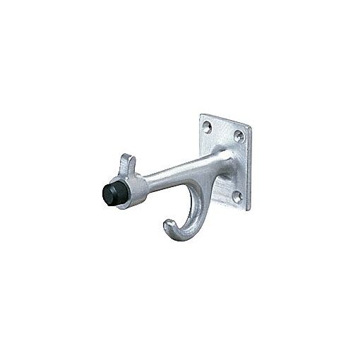 Clothes Hook with Door Bumper Satin Stainless Steel Finish