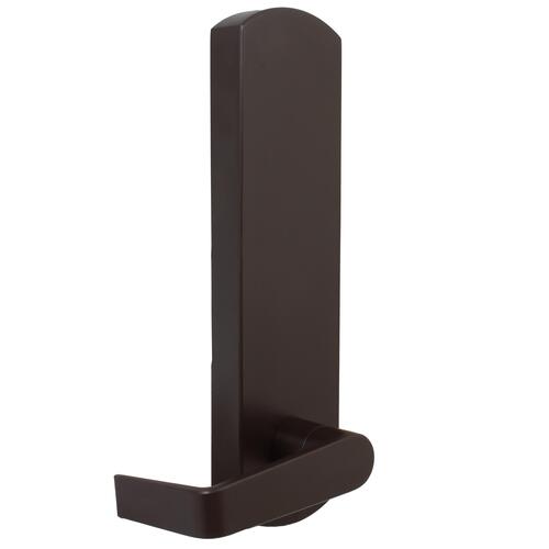 45BE Black Escutcheon Outside Exit Device Trim with Withnell Lever Oil Rubbed Bronze Finish